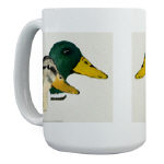Mallard Duck Pair Watercolor 15oz Mug by NANCE